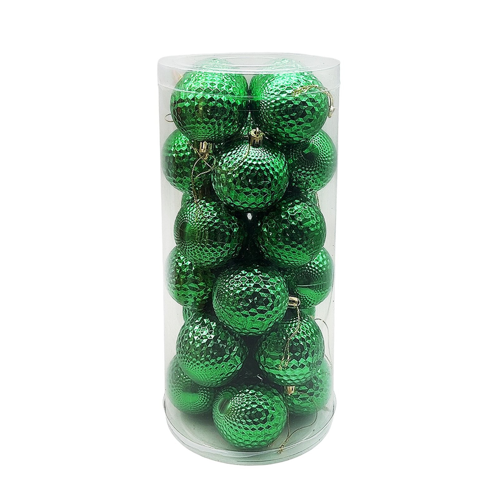 6CM24 barril de bola de Navidad de plástico decoración de atmósfera de Navidad