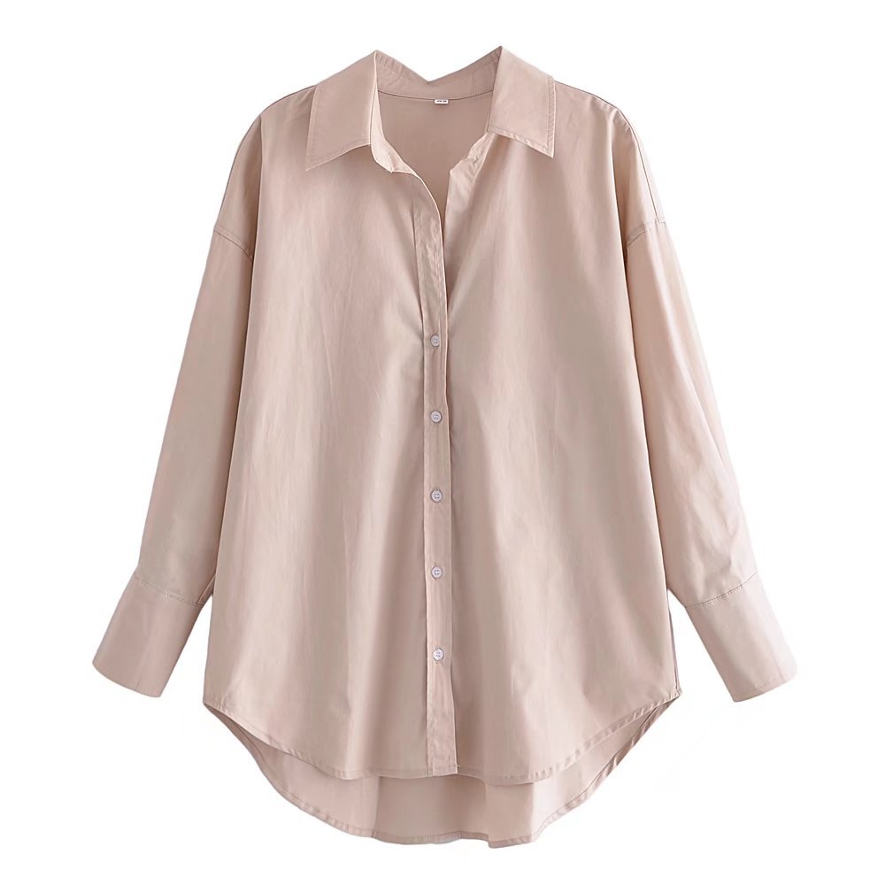 Casual Poplin Long Sleeve Shirt NSAM109163