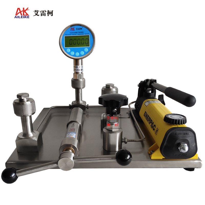艾雷柯ALKT814TB智能液压校准台数显100MPa手动油压压力校验仪
