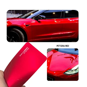 Axxpel Avtomobil PET Metallik Soul Red Rəng Dəyişən Film, Gövdə Qoruyucu Film