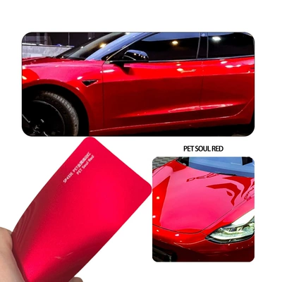 Axxpel Automotive Pet Metallic Soul Red Color-Changing Film for Full Car Use, Specialized Extended Application Car Body Protection Film, Car Paint