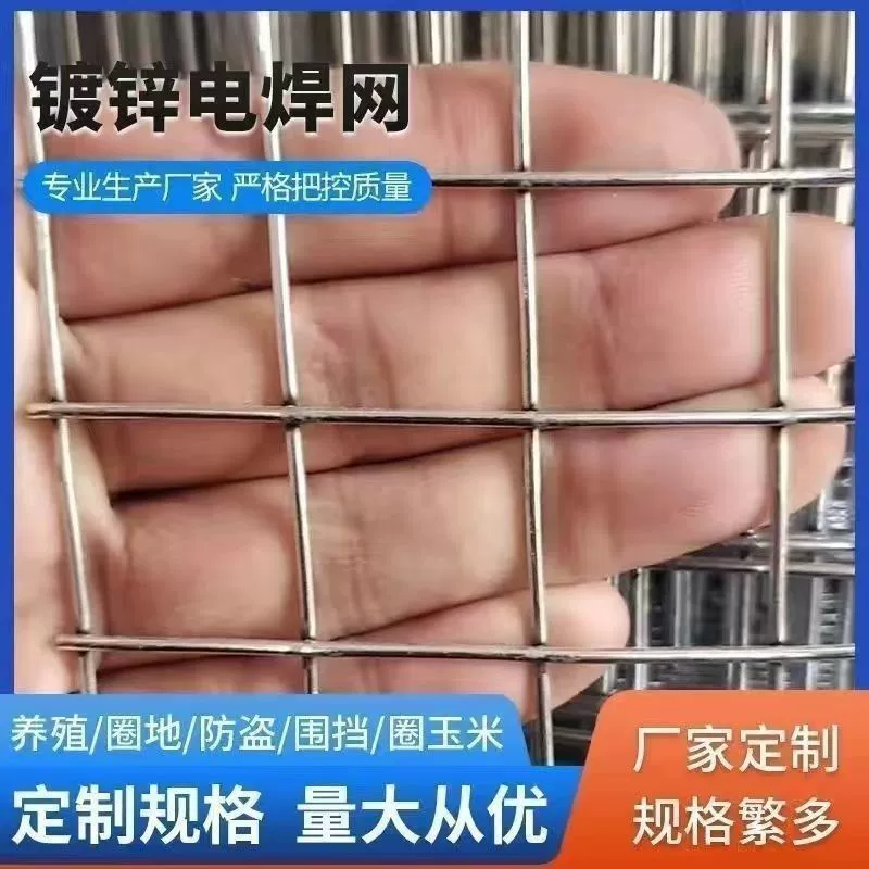 热镀锌防锈铁丝网加粗钢丝网围栏养殖网拦鸡网建筑网防护网铁网格