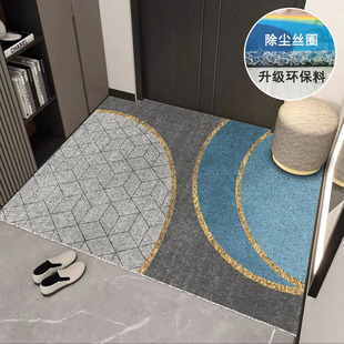 简约现代灰色入户进门玄关pvc加厚丝圈地垫防滑耐脏吸水除尘脚垫-阿里巴巴