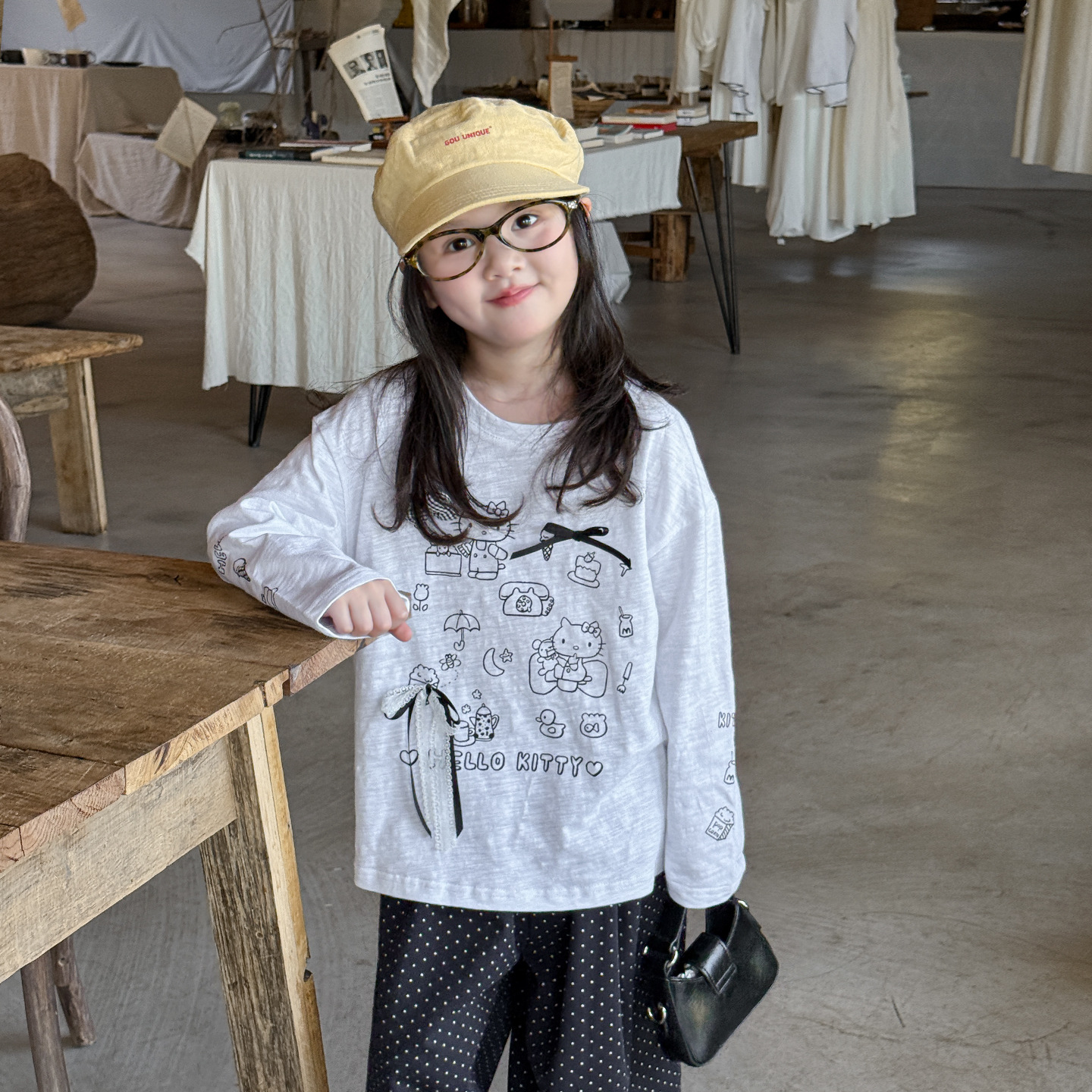 维木童装女童秋装2025新款儿童洋气长袖t恤灯笼裤套装女宝宝衣服