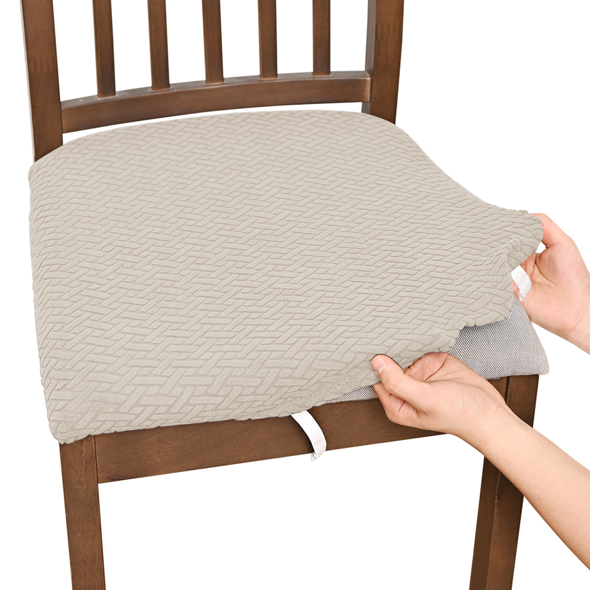 Funda de silla lista para usar de TEMU, dropshipping, funda elástica de seda de leche para banco, funda de taburete de venta caliente transfronteriza, funda de cojín para silla SHEIN