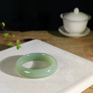 Jin Yu Tang Xinjiang Hetian Jade Fine Fine Water Bracelet Jade Warm and Exquisite Oily and Comfortable to Feel Gao Hua