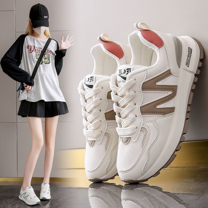 Zapatillas deportivas para mujer con sensación de andar sobre nubes, modelo nuevo primavera y otoño 2026, zapatillas casuales de malla estilo dad, suela gruesa, hacen que las piernas parezcan más pequeñas, zapatillas Gump.