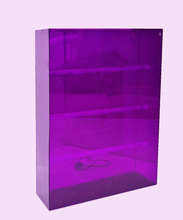 LED招牌透明紫色亚克力发光灯箱门头展示牌挂墙双面长条灯管