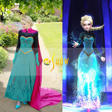 外貿 成人款冰雪奇緣frozen 愛莎Elsa加冕服安娜公主禮服裙表演服