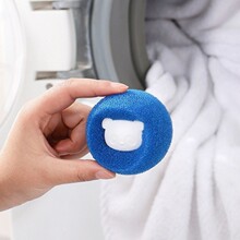 小熊海绵洗衣球防缠绕粘毛神器洗衣服去除头发猫毛魔力清洁球批发