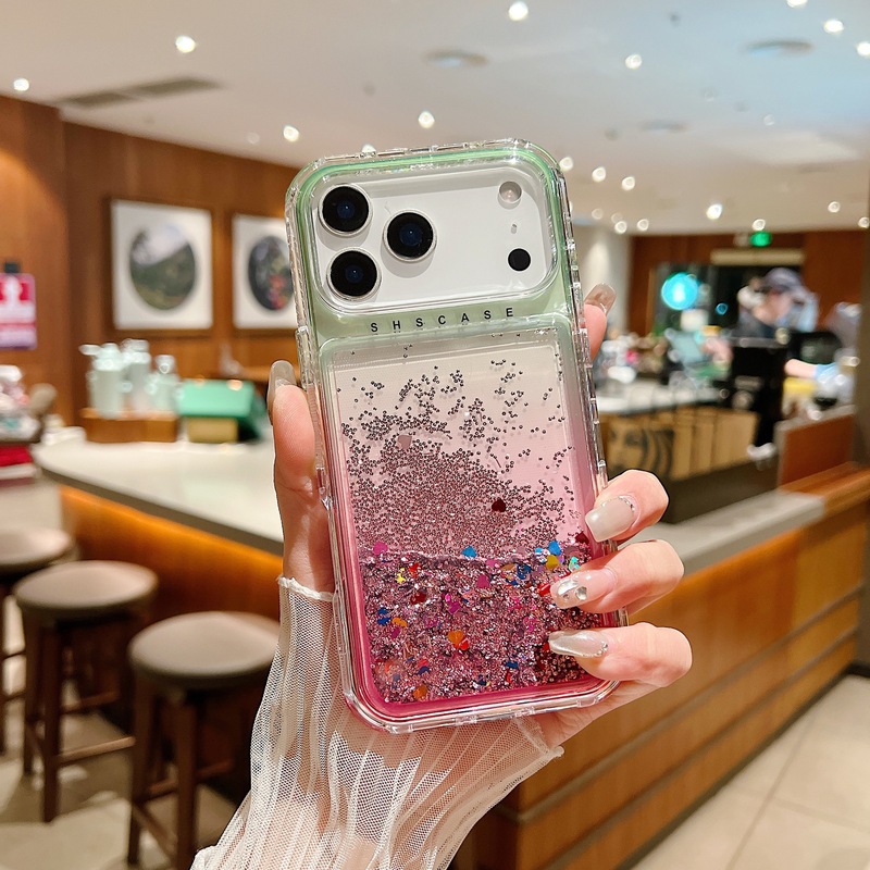 适用iPhone17Promax手机壳梦境渐变三合一流沙苹果16pro/15防摔保|undefined