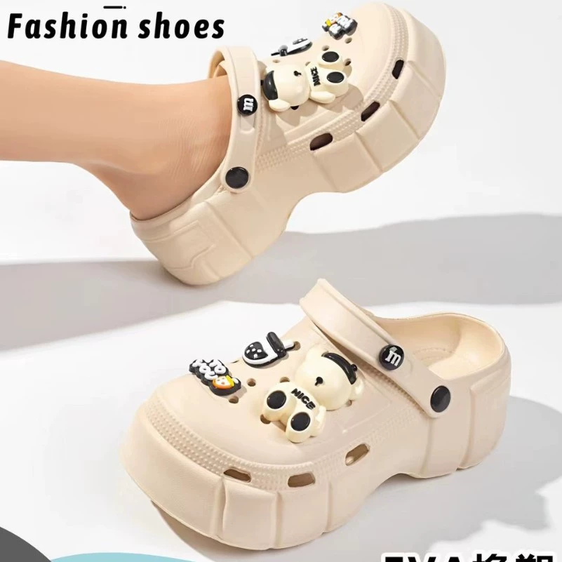 Fashion Network Красные женские пещерные туфли EVA пещерные женские туфли с толстой подошной сумкой дышащие сандалии двойного назначения для путешествий Фотографические туфли