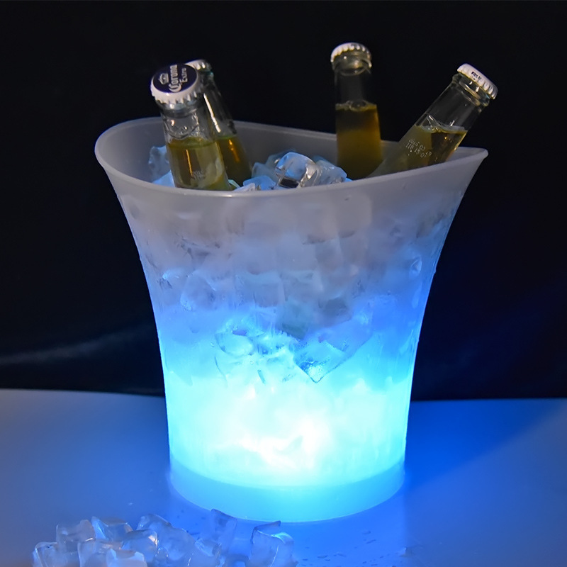 スポット発光シャンパン氷桶5lバーktv商用転倒防止冷たいワインビール桶ice bucket|undefined