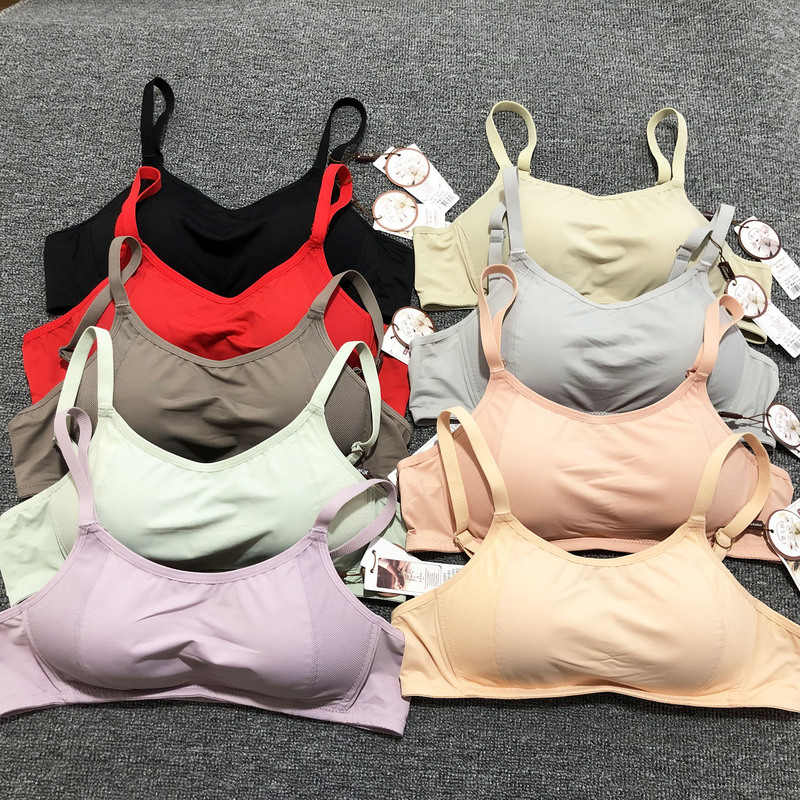Colorful fairy 3281 girl's underwear thin breathable hole tube top anti-exposure wrapped chest without steel ring bra Small Three breasted Colorful fairy 3281 girl's underwear thin breathable hole tube top anti-exposure wrapped chest without steel ring bra Small Three breasted