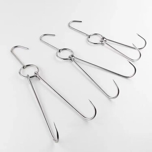 Wholesale stainless steel roasted bacon hook and loop roasted duck hook double hook hook roasted duck hook hook hook barbecued pork needle hook