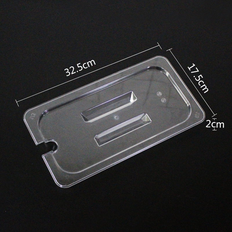 Rectangular tazón de acrílico de plástico PC partición cuenca picante olla caliente vitrina olla vegetal crisper