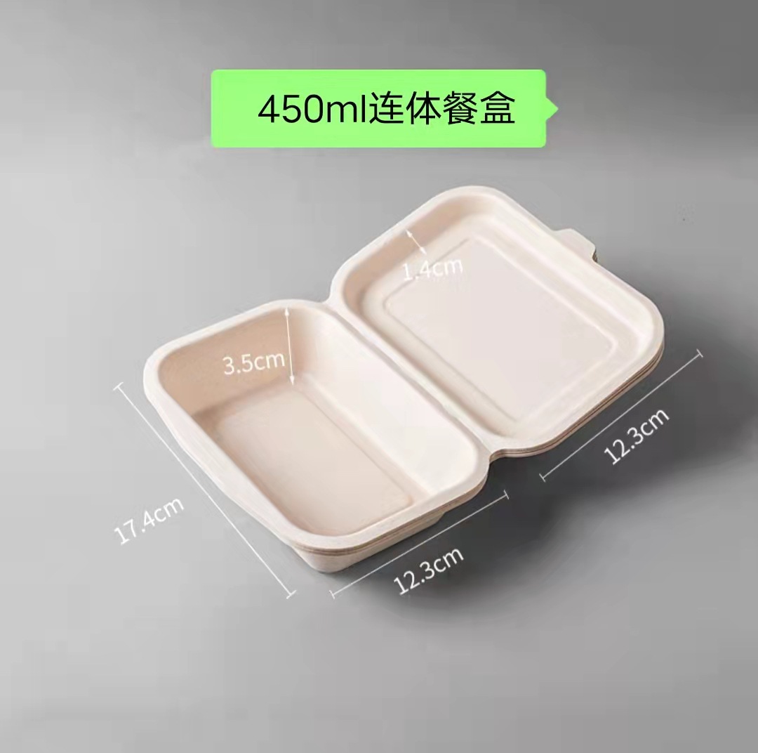 Cajas de almuerzo desechables al por mayor, recipientes biodegradables para ensaladas, cajas de embalaje para comida rápida para llevar con múltiples compartimentos, cajas de almuerzo de pulpa de papel.