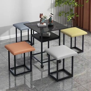 Household Magic Cube Stool Set Dining Table Stool Four-In-One 90% off Stack Coffee Table Stool Simple Living Room Balcony Corner Storage Stool