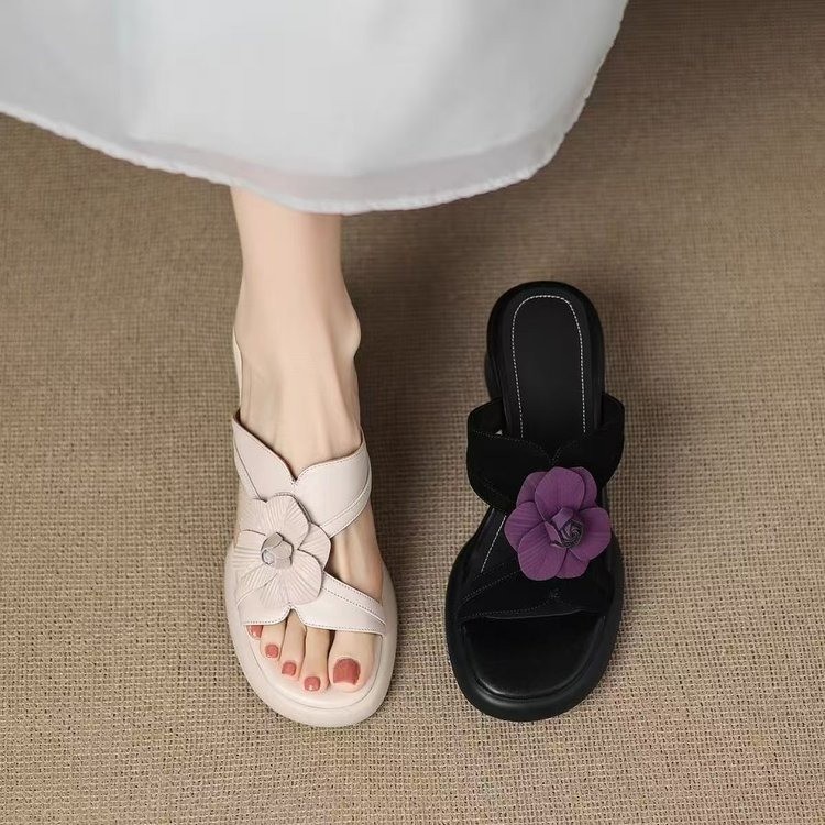 Zapatillas de Tacón Alto con Suela de Caucho, Antideslizante, para Verano
