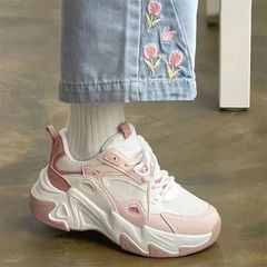 港風厚底老爹鞋女ins潮百搭2025年春夏季新款超火百搭學生運動鞋