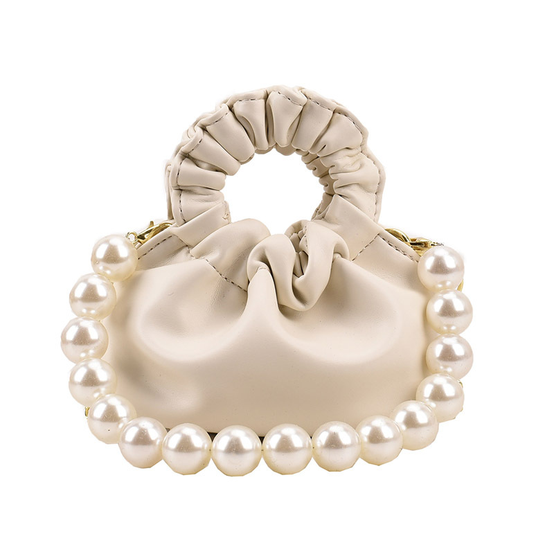 Dulce Pearl Princess bolso de anillo lindo mini bolso de cubo para niños y niñas, bolso de cambio plegable para niños