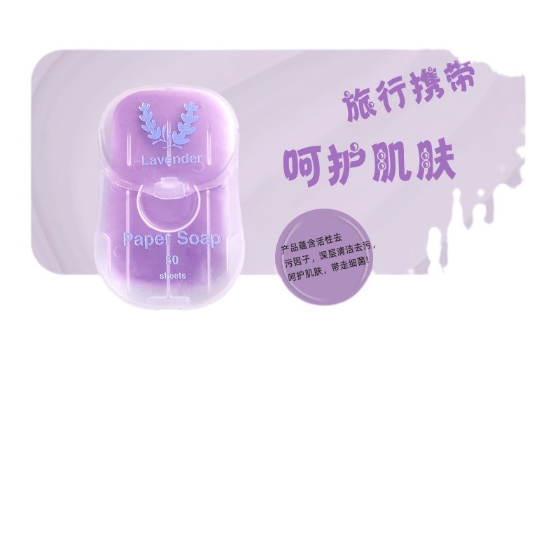50 piezas de jabón portátil desechable al aire libre mini toalletes portátiles para viajes de uso común papel de jabón