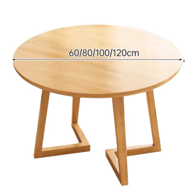 Mesa redonda de madera sólida, mesa de recepción para reuniones comerciales, mesa de comedor casera simple, mesa de comedor y silla de café y té.