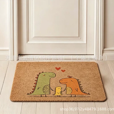 Avtomobil döşəmə paspasları: mud-scraping mat, dinosaur-shaped, imitation coconut - zx-nature-and-dinosaurs-11-3040silk-loop-without-edge-finishing