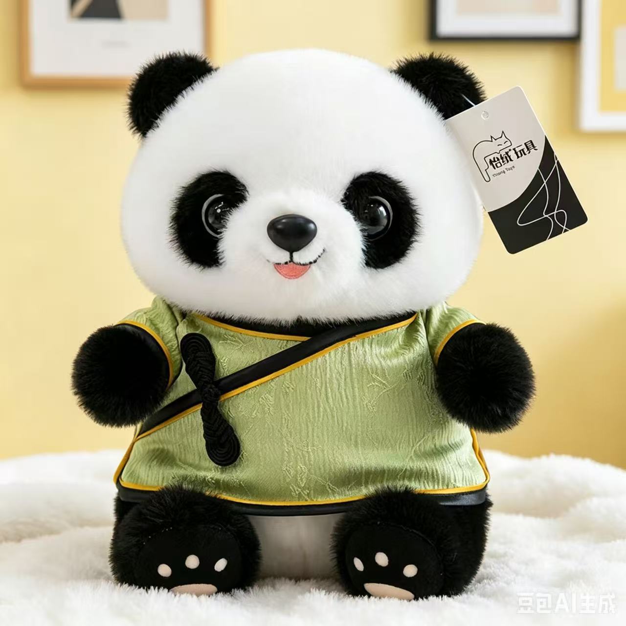 Cute panda muñeca peluche Sichuan panda gigante muñeca colgante creativo regalo hecho a mano logotipo al por mayor