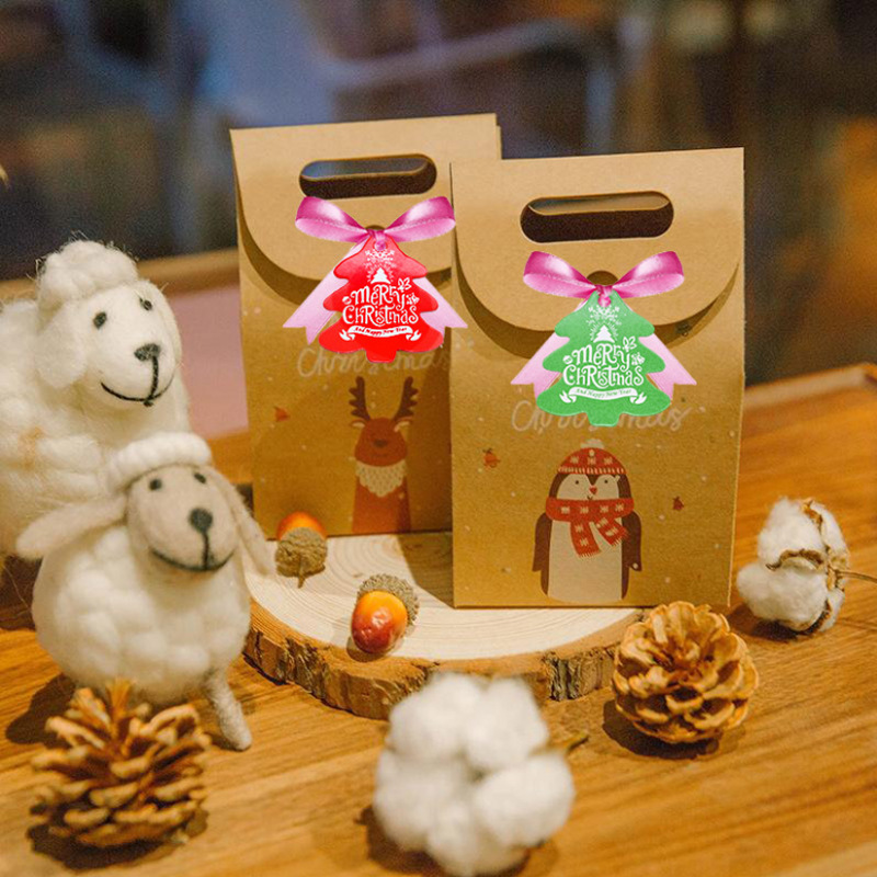 100pcs Christmas baking tags, gift decoration tags, DIY accessories tags, tree-shaped message cards