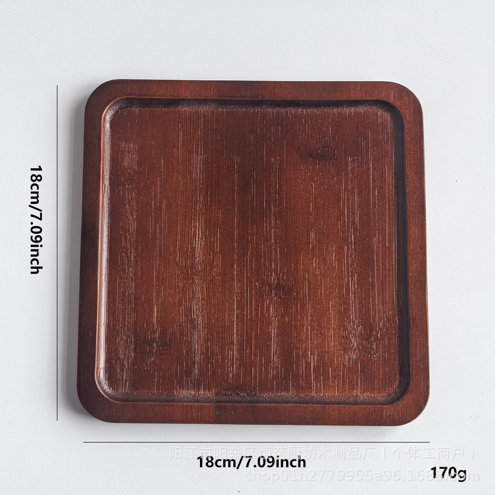 bandeja de almacenamiento de pan de madera transfronteriza bandeja de pastel de té de la tarde de madera maciza bandeja de bocadillos de bambú rectangular doméstico