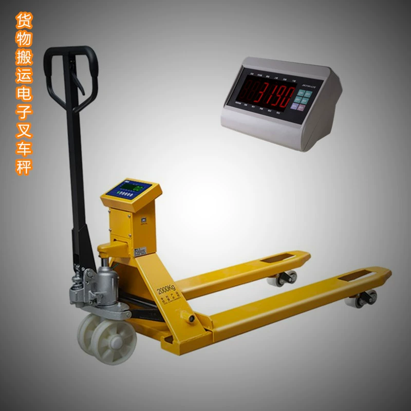 2.5 тонн гидравлический грузовой транспортный погрузчик электронные весы Heihe 3000kg с печатью погрузчик-погрузчик весы