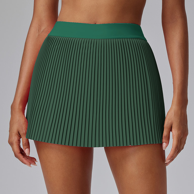 Vesta de golf transfronteriza de tenis de verano adelgazamiento de cintura alta correr deportes anti-straying fitness yoga plegado vestido de busto