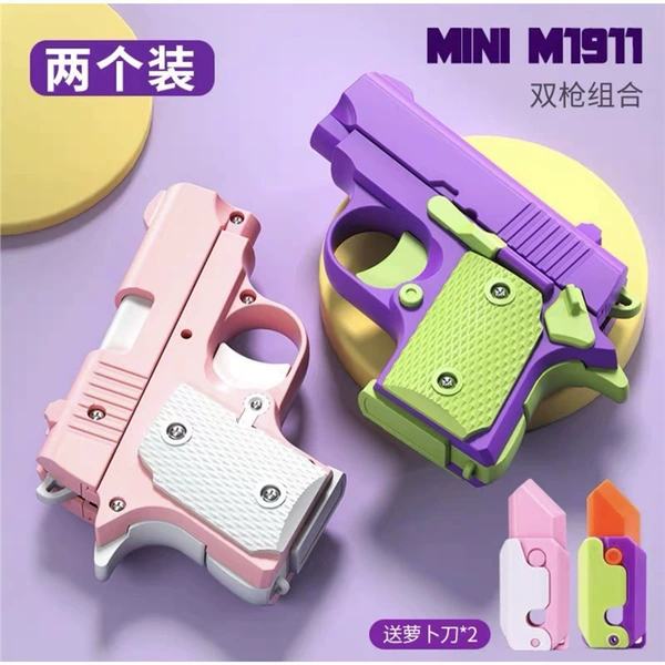 Carrot gun purple green + white powder will give you two carrot knives of the same style