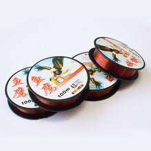 鱼线主线子线正品名人鱼线鱼鹰100米强拉力不打卷尼龙线钓渔线@