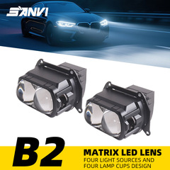 SANVI 新しいハイライト 685500K LK2 マトリックス積層 LED 二重光レンズヘッドライト車のライト