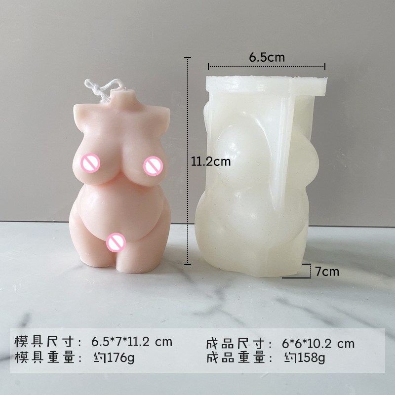 Baño de las mujeres cuerpo silicona vela molde DIY aromaterapia epoxi yeso candelabro decoración cuerpo molde en stock