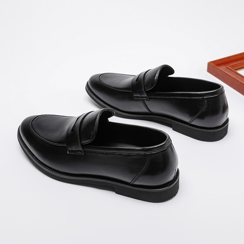 Slip-On Leather Shoes for Men: Casual and Business Penny Loafers