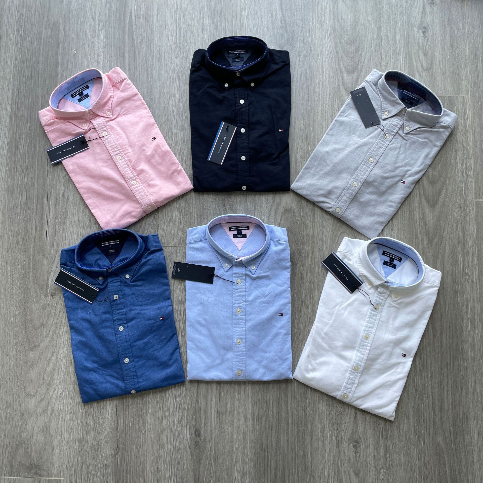 トミー/トミー6色全綿オックスフォード紡織生地男性百合長袖ビジネスカジュアル純綿水洗いシャツ