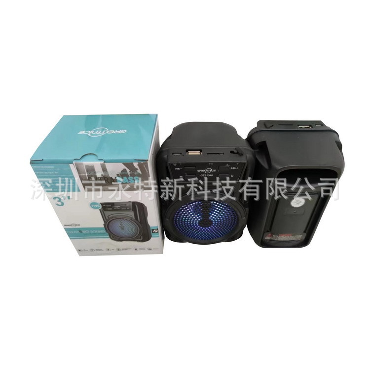 Altavoz Bluetooth portátil de 3 pulgadas, modelo GTS-1346