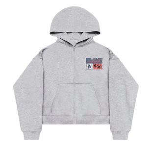 Beouady New Hooded Sweatshirt for Men and Women in Spring and Autum Loose Round Neck American Simple Zipper Long-Sleeved Sweatshirt