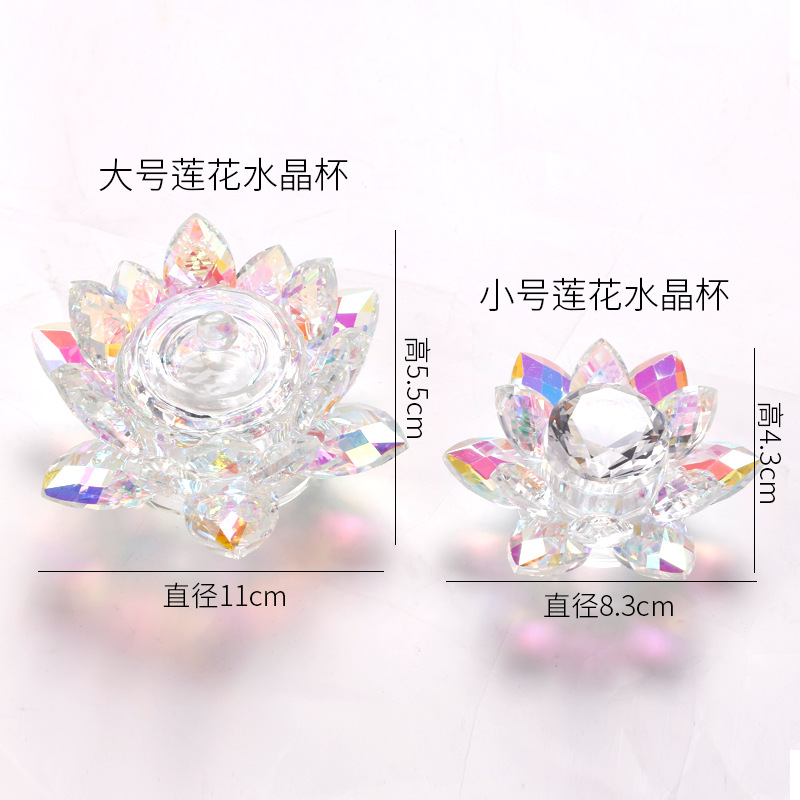 Taza de cristal transfronteriza directa de manicuras con tapa de color brillante en forma de loto gran taza de cristal líquido caja de regalo