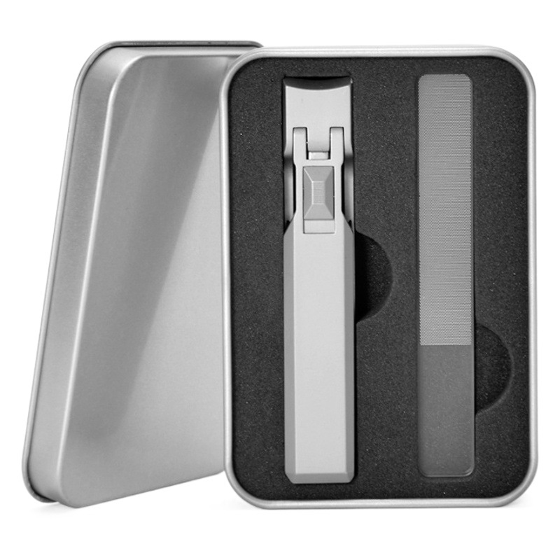 Gentleman series single stainless steel nail clippers large opening splash-proof nail clippers powder die-cast large nail clippers