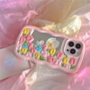 Apple, phone case, iphone14, cartoon protective case, flowered