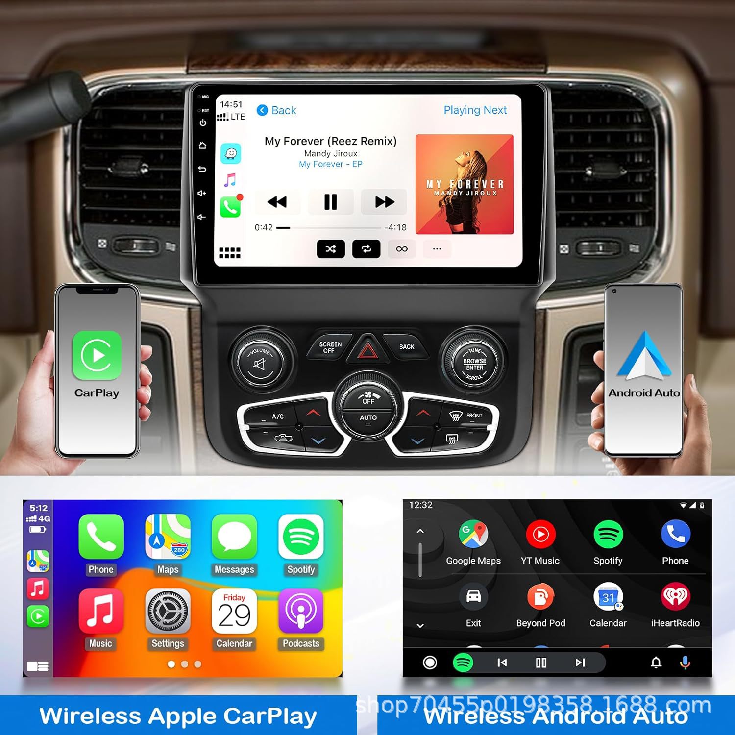Suitable for Dodge Ram 1500 2500 3500 2013-2018 Dodge Ram Car Android Navigation