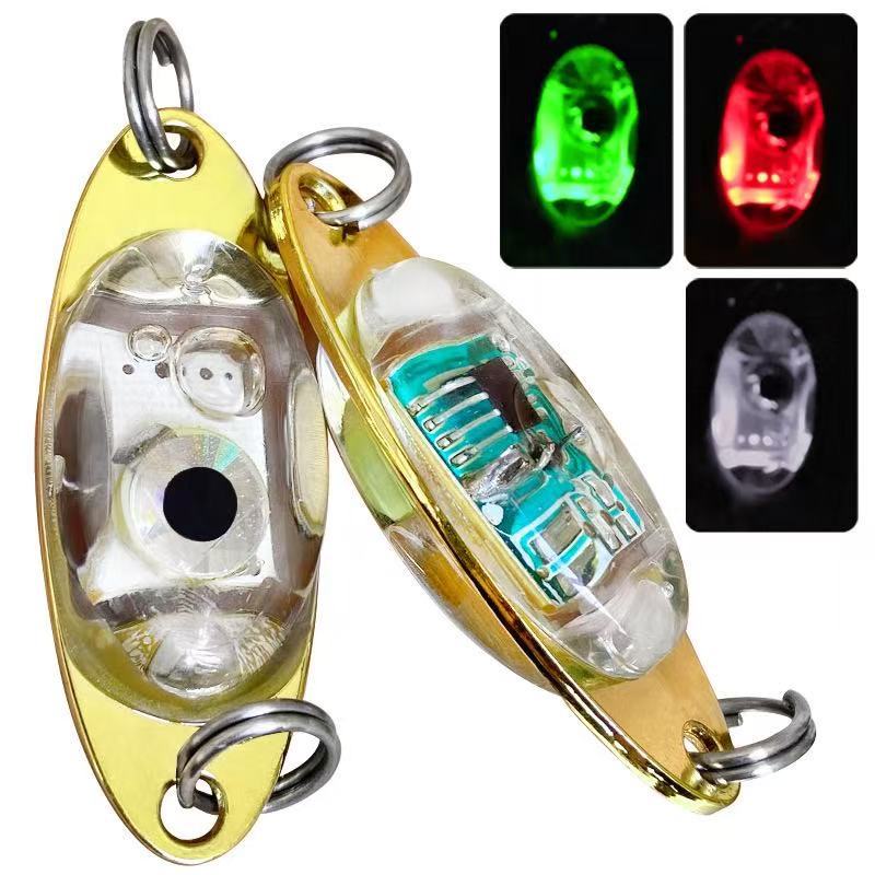 Liansen Single-Eye Button Fish-Attracting Light Led Underwater Fish Lure Device 5cm 10g Underwater Lure Bait Metal
