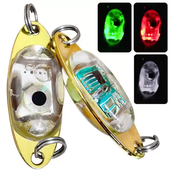 Liansen Single-Eye Button Fish-Attracting Light Led Underwater Fish Lure Device 5cm 10g Underwater Lure Bait Metal