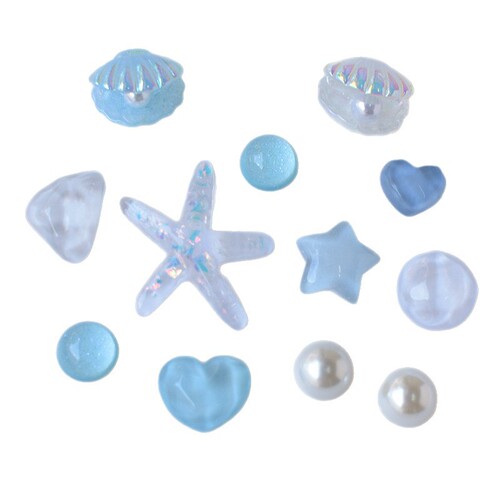Best-selling star shell resin accessories hole shoe phone case DIY material factory wholesale pj1793