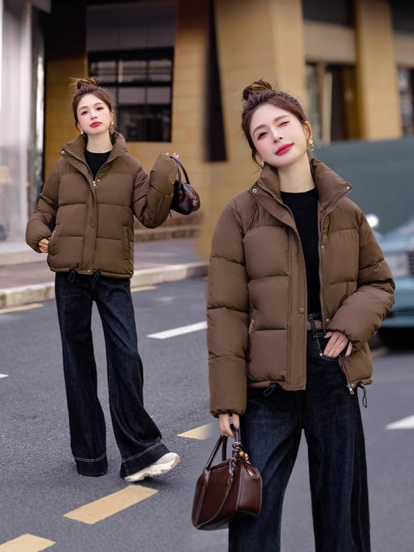 新しいゆったりとした大きいサイズの綿の服、女性の冬の綿のジャケット、女性のトレンディなイン冬のコート、女性の厚い綿の服、女性のショートスタイル|undefined
