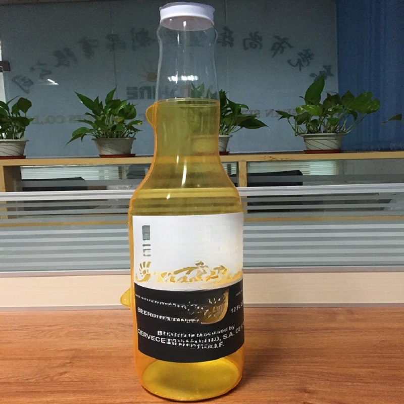 工厂生产PVC吹气啤酒瓶模型,带灯充气饮料瓶子模型可插电闪光